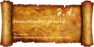 Hauszknecht Arnold névjegykártya